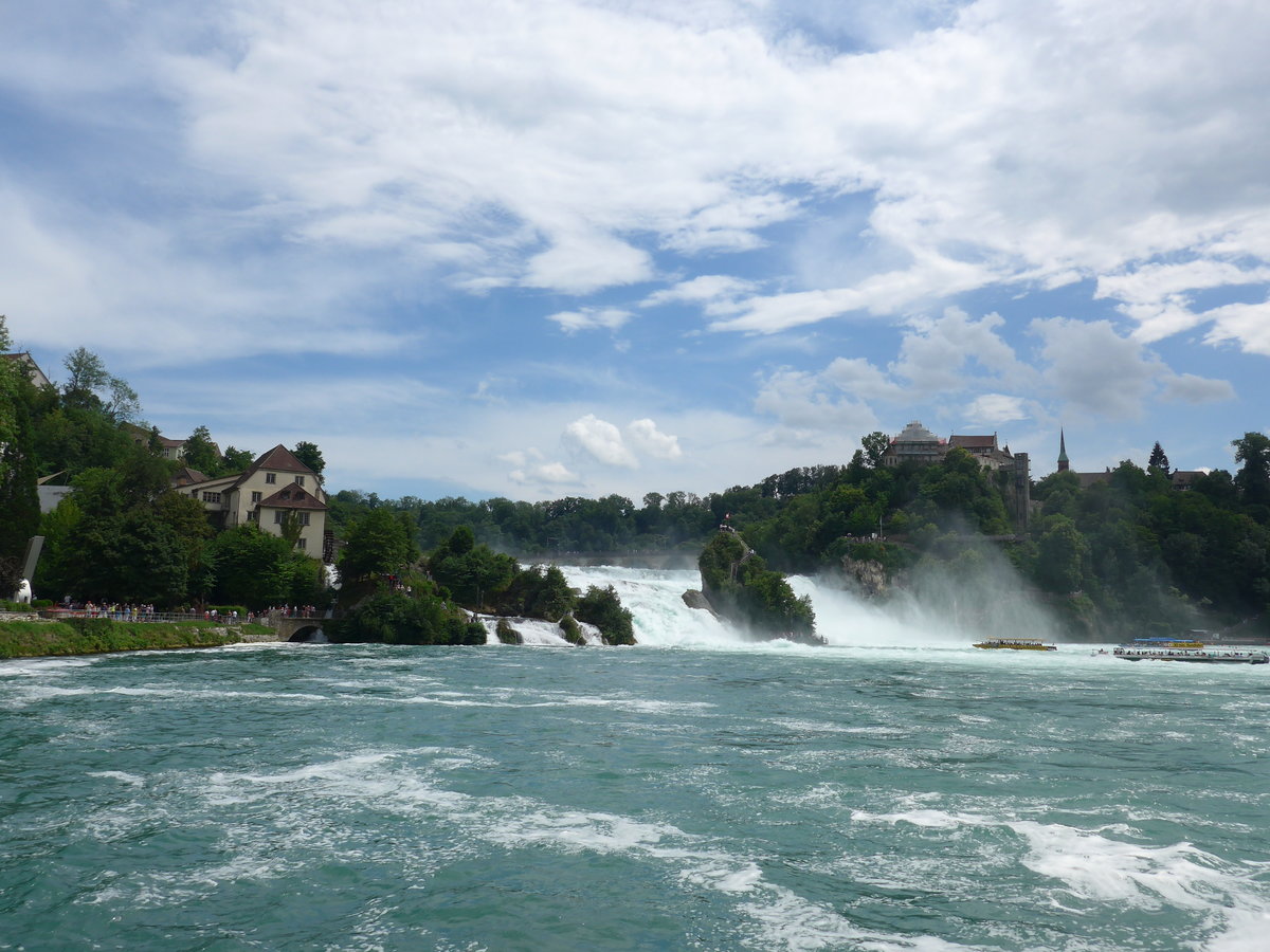 (193'972) - Der Rheinfall und Schloss Laufen am 10. Juni 2018 bei Neuhausen