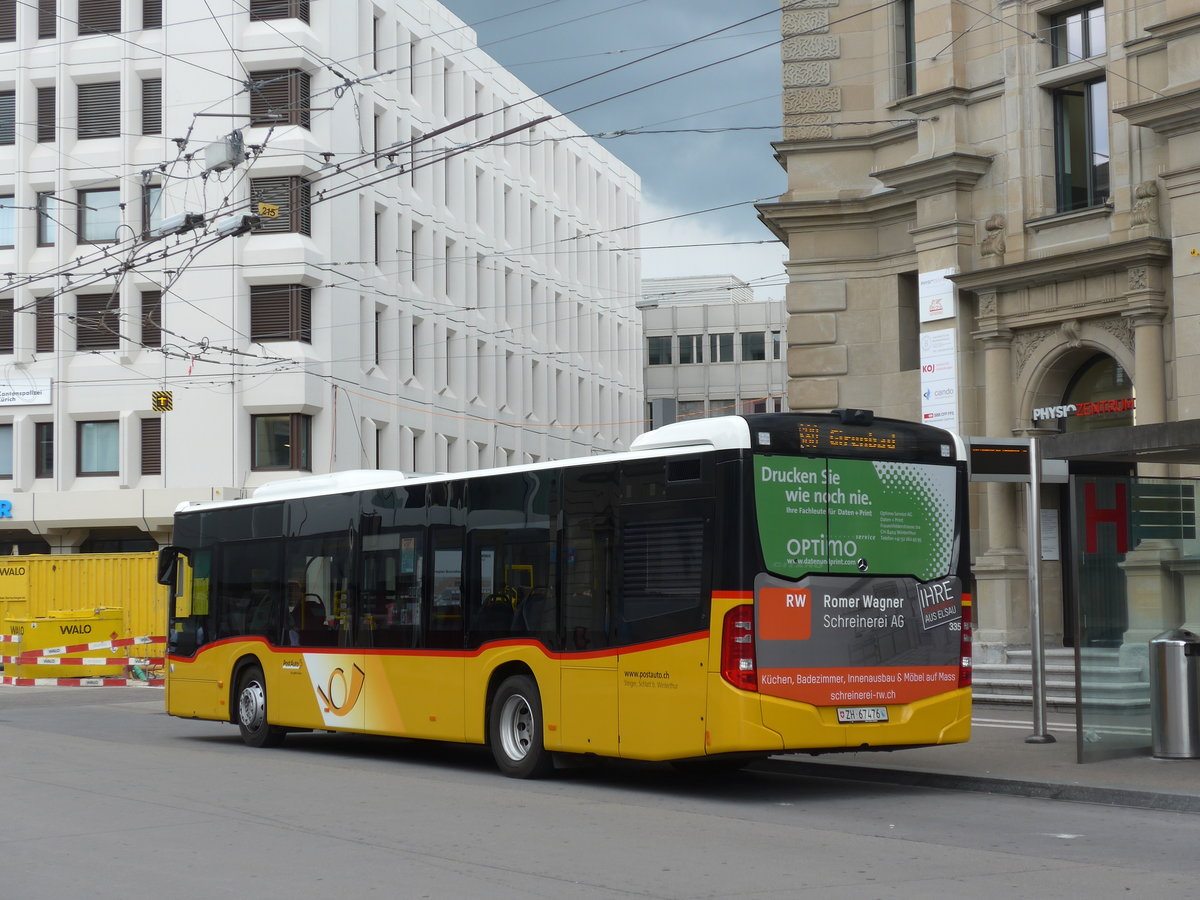 (194'078) - Steiger, Schlatt - Nr. 335/ZH 67'476 - Mercedes am 17. Juni 2018 beim Hauptbahnhof Winterthur