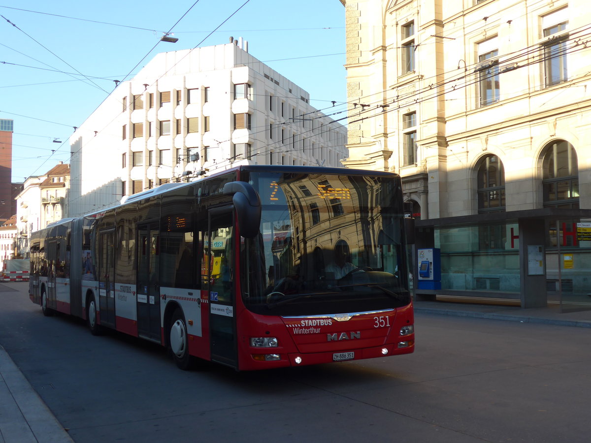 (194'278) - SW Winterthur - Nr. 351/ZH 886'351 - MAN am 18. Juni 2018 beim Hauptbahnhof Winterthur