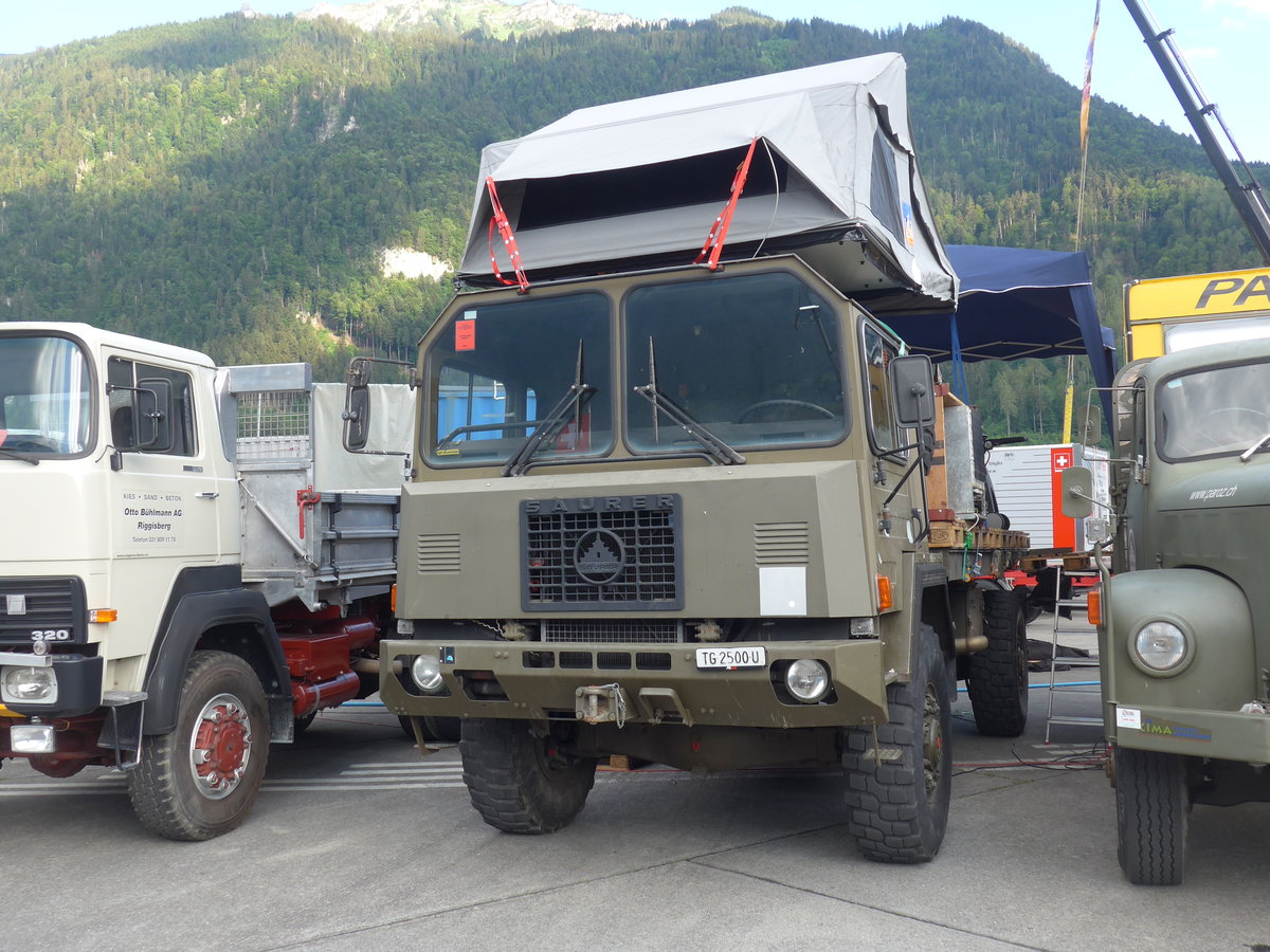 (194'319) - Paroz, Frauenfeld - TG 2500 U - Saurer am 23. Juni 2018 in Interlaken, Flugplatz