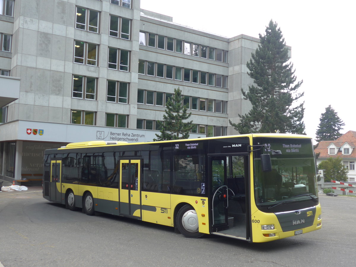 (194'403) - STI Thun - Nr. 600/BE 849'600 - MAN am 25. Juni 2018 in Heiligenschwendi, Reha Zentrum