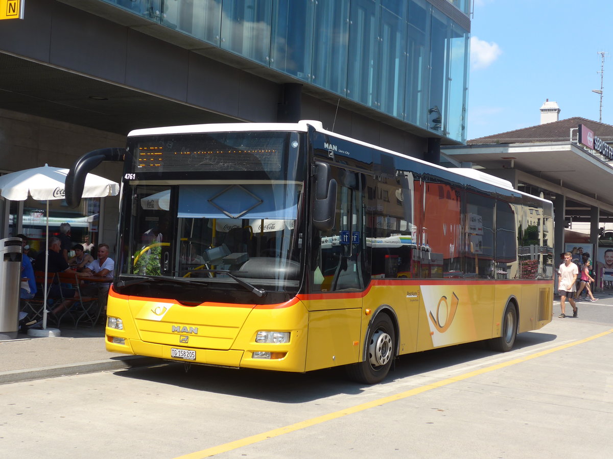 (194'625) - PostAuto Ostschweiz - TG 158'205 - MAN/Gppel (ex Nr. 5) am 7. Juli 2018 beim Bahnhof Frauenfeld