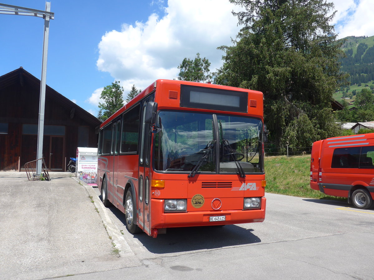 (194'691) - AFA Adelboden - Nr. 50/BE 645'415 - Vetter (ex AVG Grindelwald Nr. 21) am 9. Juli 2018 beim Bahnhof Lenk