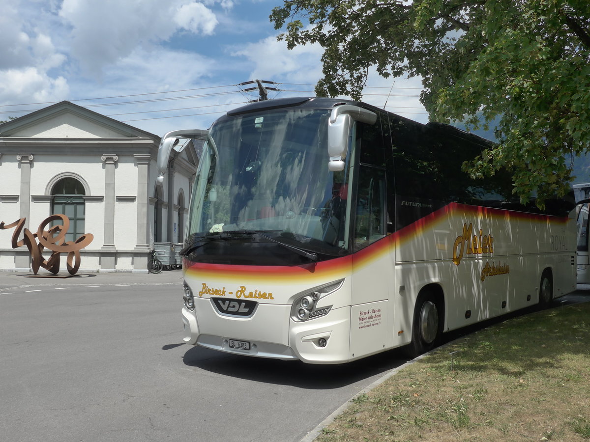 (194'856) - Meier, Arlesheim - BL 6383 - VDL am 15. Juli 2018 beim Bahnhof Bad Ragaz