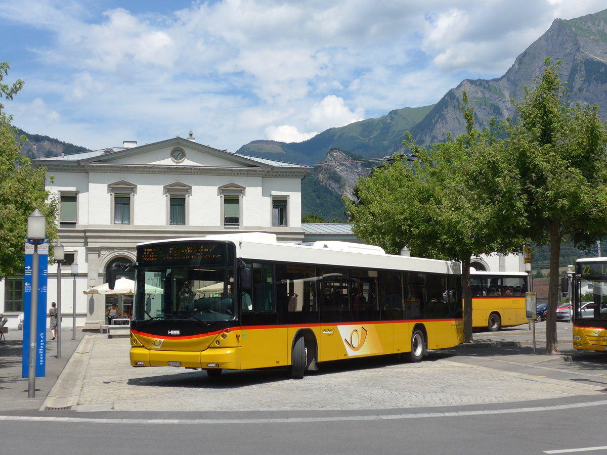 (194'864) - Gessinger, Bad Ragaz - SG 112'734 - Scania/Hess (ex Hess, Bellach) am 15. Juli 2018 beim Bahnhof Bad Ragaz