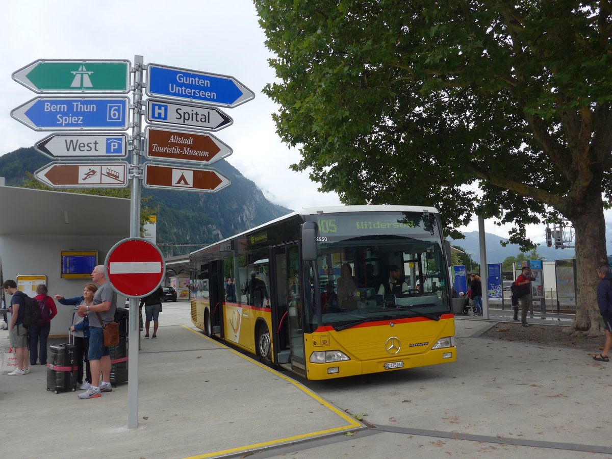 (194'958) - PostAuto Bern - BE 475'064 - Mercedes (ex BE 700'282; ex Schmocker, Stechelberg Nr. 3) am 21. Juli 2018 beim Bahnhof Interlaken West