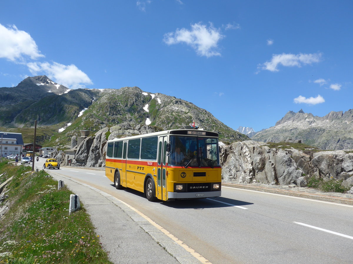 (195'291) - Roth, Zrich - SH 36'376 - Saurer/Tscher (ex Looser, Elm; ex Mattli, Wassen) am 29. Juli 2018 auf dem Grimselpass