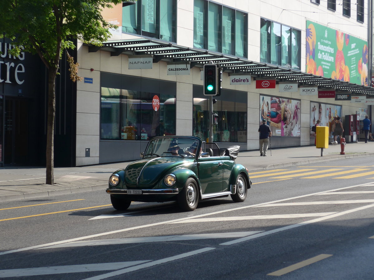 (195'660) - VW-K�fer - FR 72'222 - am 5. August 2018 beim Bahnhof Fribourg