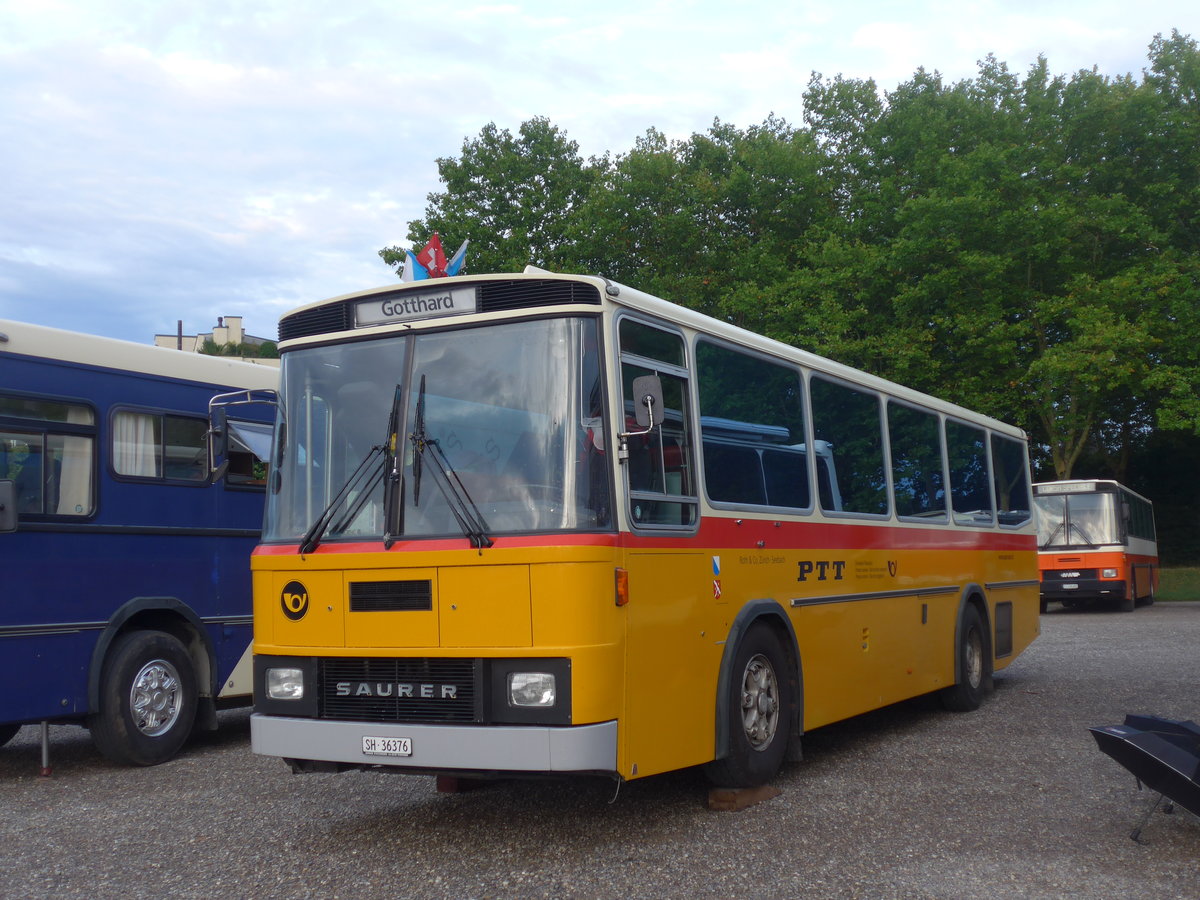 (195'891) - Roth, Zrich - SH 36'376 - Saurer/Tscher (ex Looser, Elm; ex Mattli, Wassen) am 17. August 2018 in Wettingen, Zirkuswiese