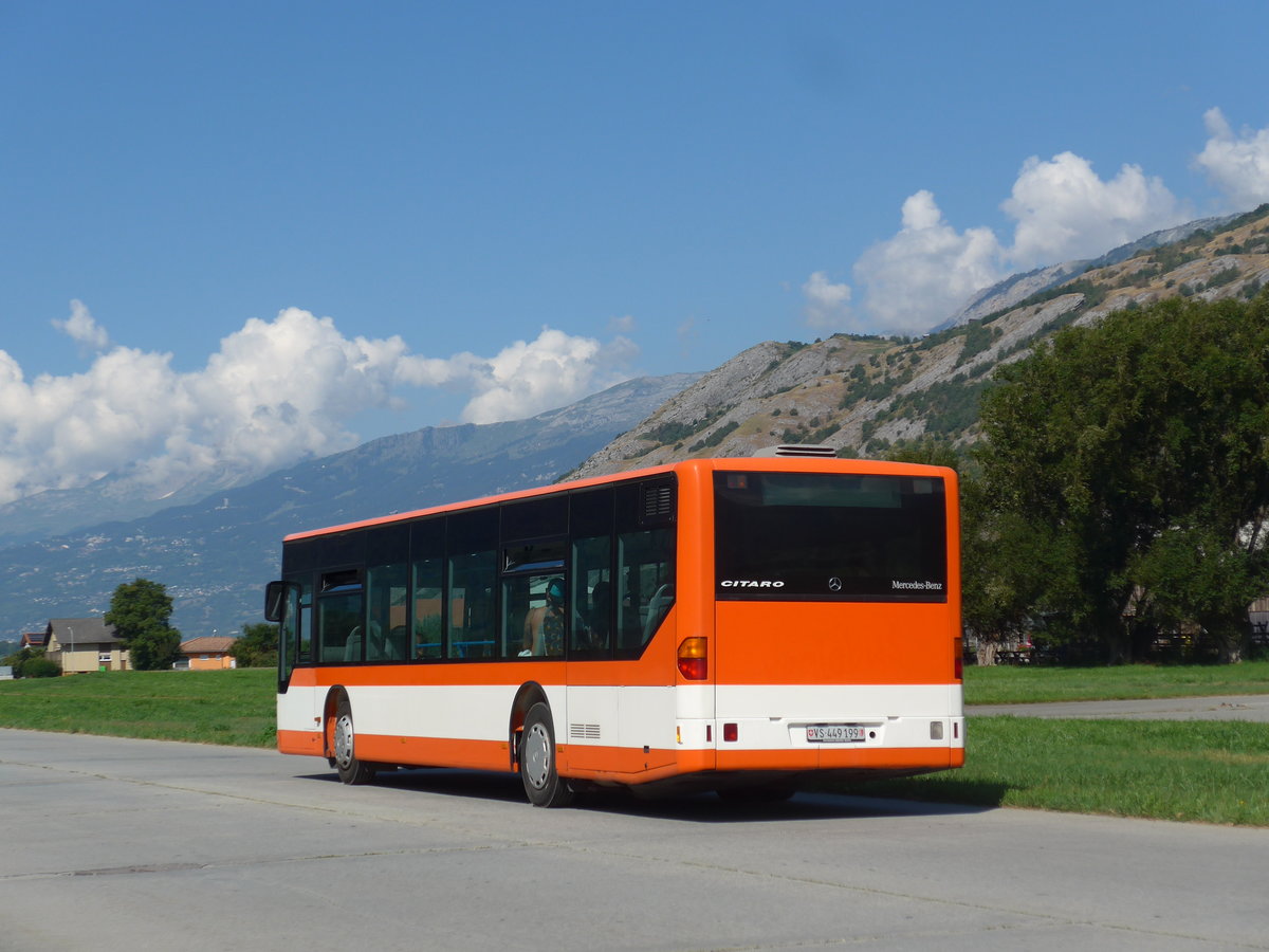 (196'020) - Ruffiner, Turtmann - VS 449'199 - Mercedes (ex Regiobus, Gossau Nr. 22) am 19. August 2018 in Turtmann, Flugplatz