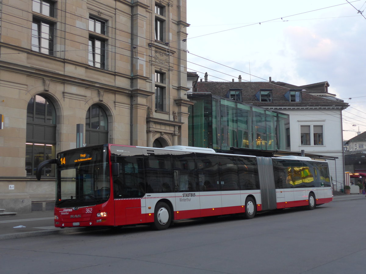 (196'178) - SW Winterthur - Nr. 362/ZH 515'362 - MAN am 20. August 2018 beim Hauptbahnhof Winterthur