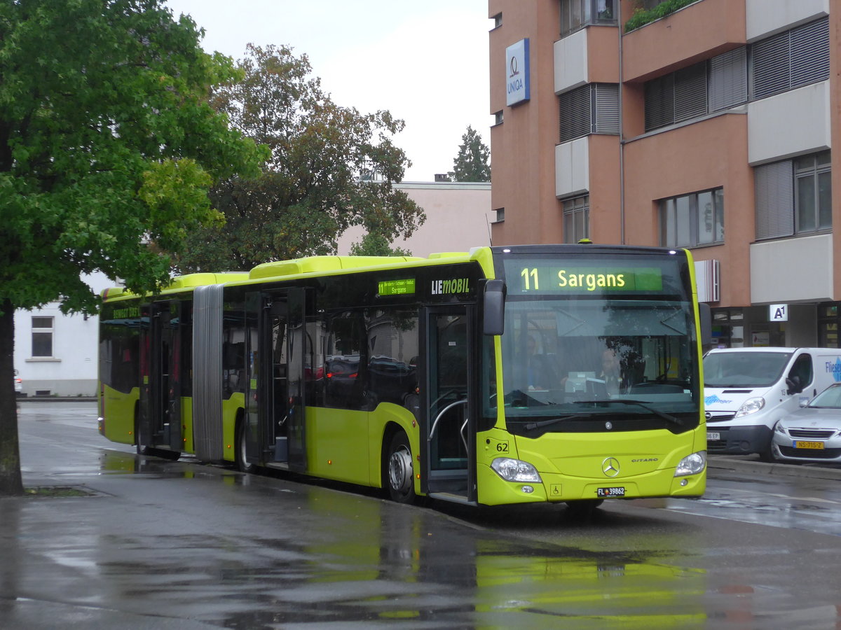 (196'287) - Aus Liechtenstein: LBA Vaduz - Nr. 62/FL 39'862 - Mercedes am 1. September 2018 beim Bahnhof Feldkirch