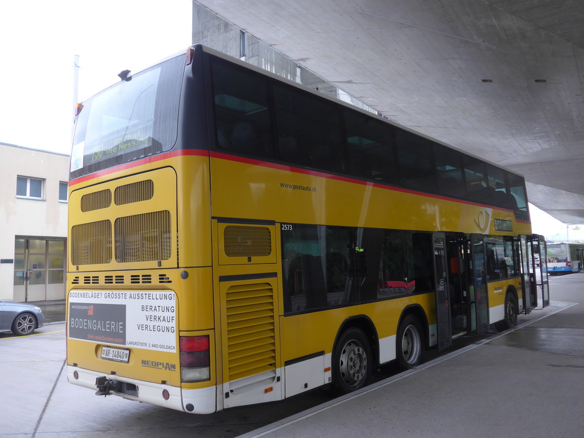 (196'334) - PostAuto Ostschweiz - AR 14'840 - Neoplan (ex P 27'018) am 1. September 2018 beim Bahnhof Buchs