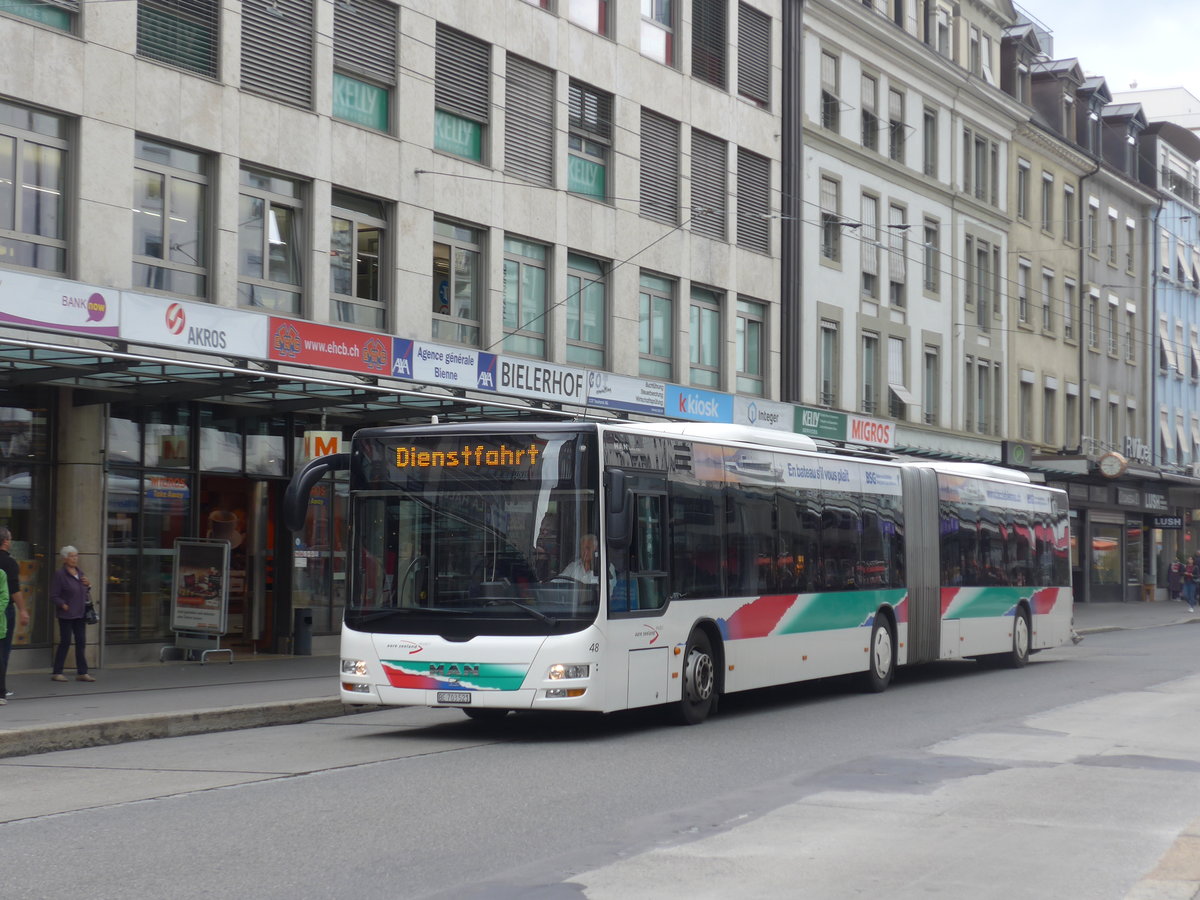 (196'508) - ASm Langenthal - Nr. 48/BE 703'521 - MAN am 3. September 2018 in Biel, Guisanplatz