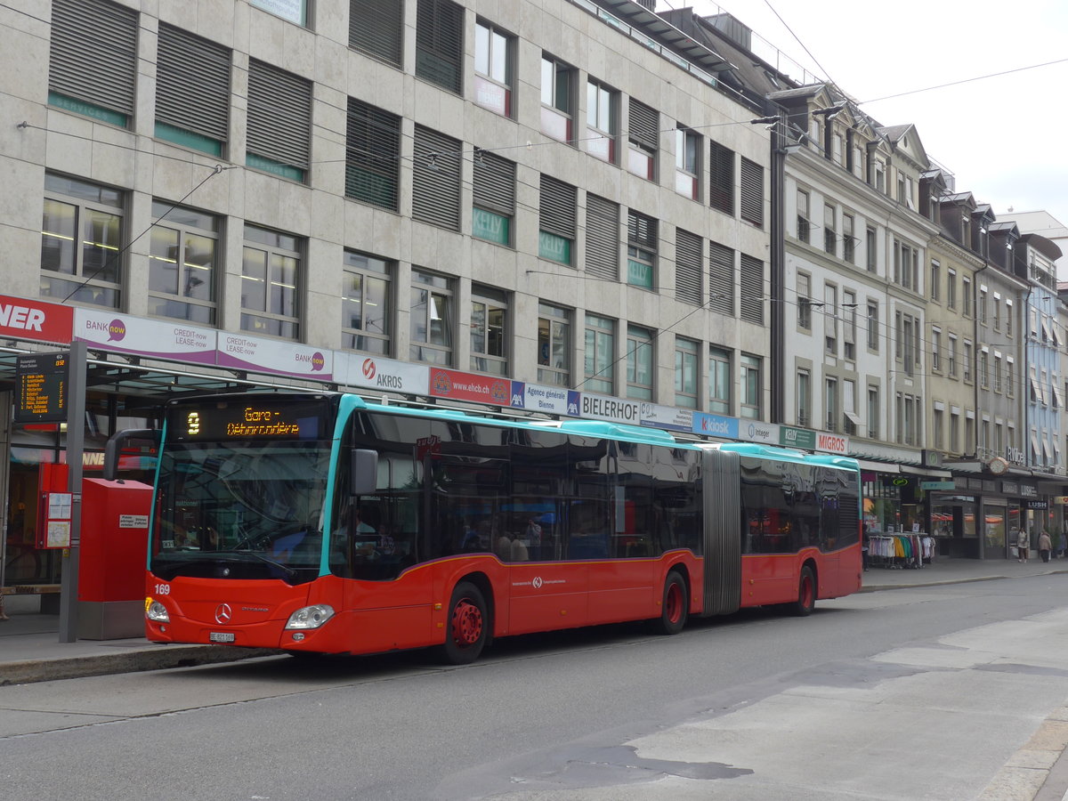 (196'514) - VB Biel - Nr. 169/BE 821'169 - Mercedes am 3. September 2018 in Biel, Guisanplatz