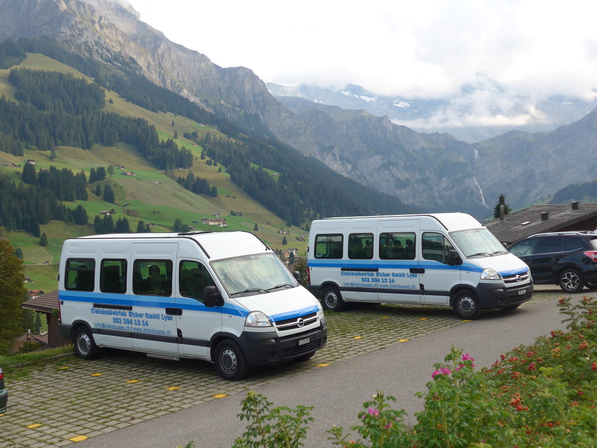 (196'651) - Eicher, Lyss - BE 456'059 - Opel am 9. September 2018 in Adelboden, Hotel Hari