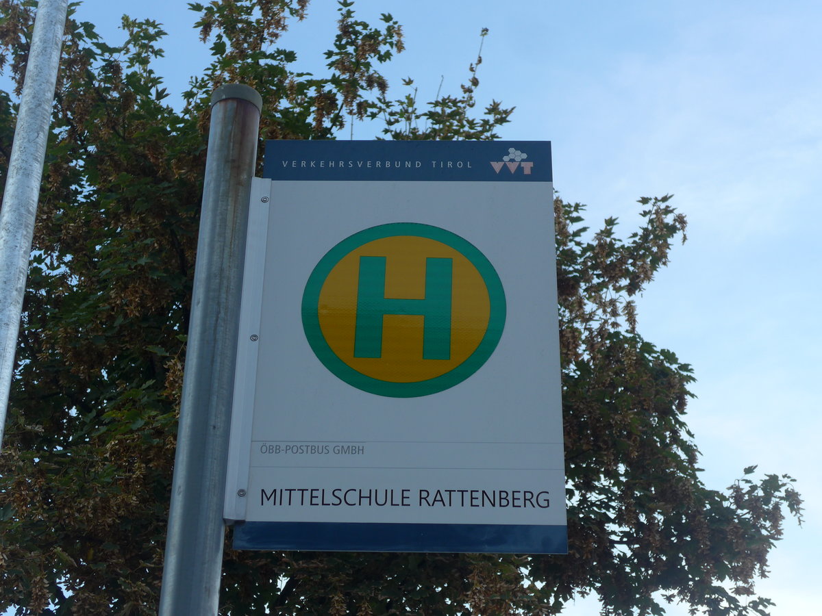 (196'854) - Bus-Haltestelle - Rattenberg, Mittelschule Rattenfeld - am 11. September 2018