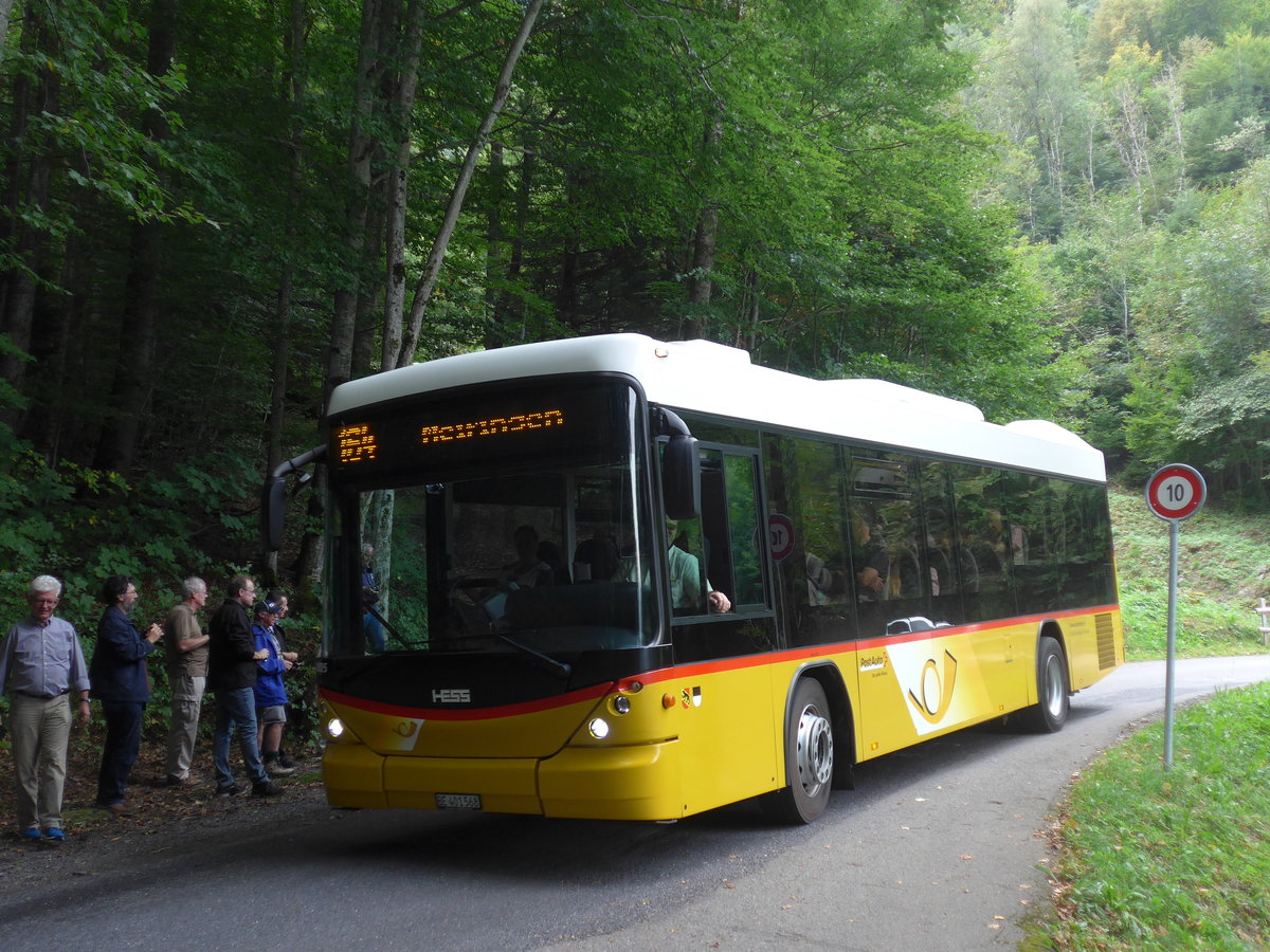 (197'745) - AVG Meiringen - Nr. 68/BE 401'568 - Scania/Hess (ex Nr. 59; ex Steiner, Messen) am 16. September 2018 bei Geissholz