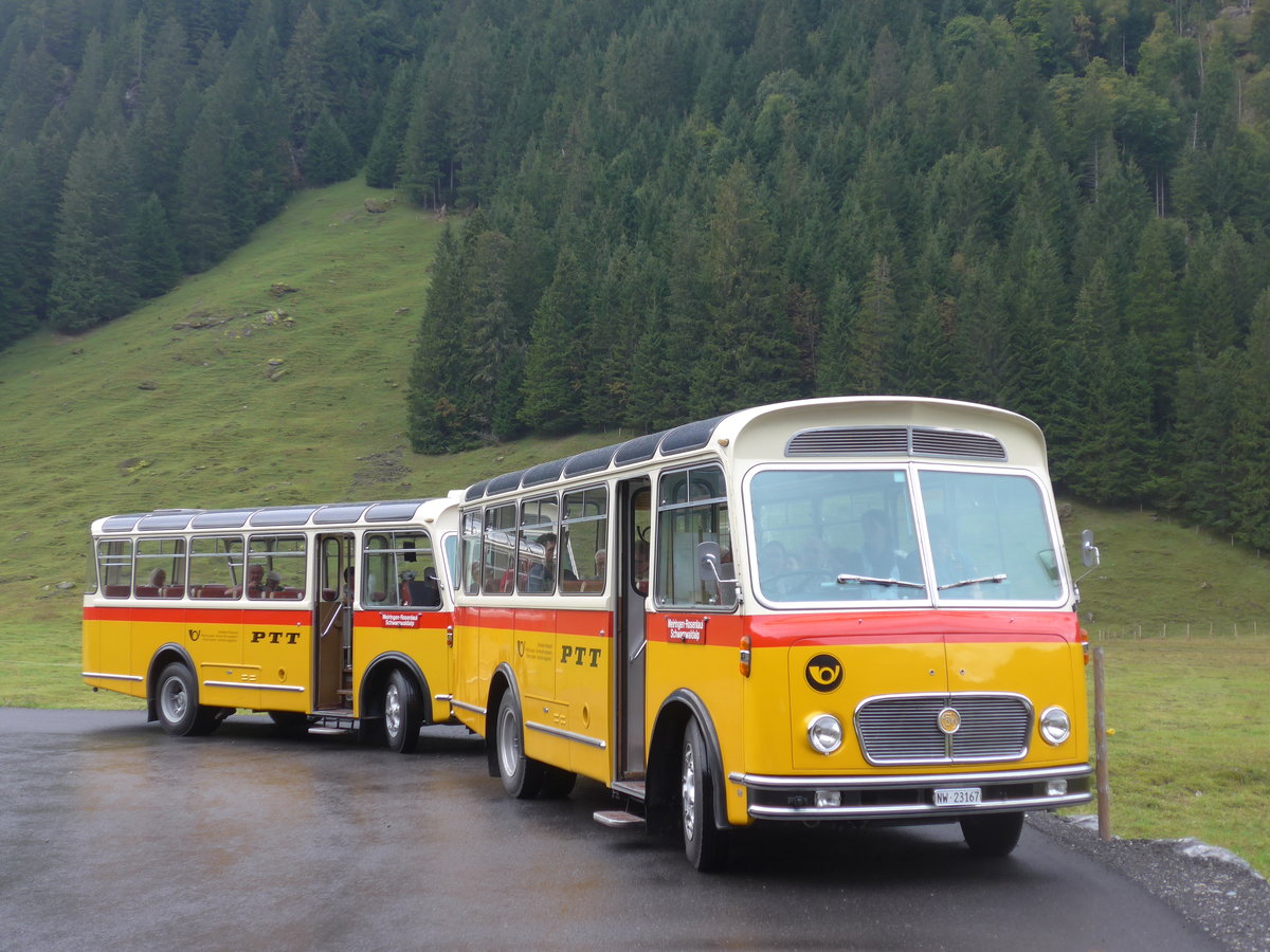 (197'833) - Mller, Ennetmoos - NW 23'167 - FBW/Gangloff (ex Rentsch, Gunten; ex P 23'203; ex P 21'003) am 16. September 2018 in Gschwandtenmaad