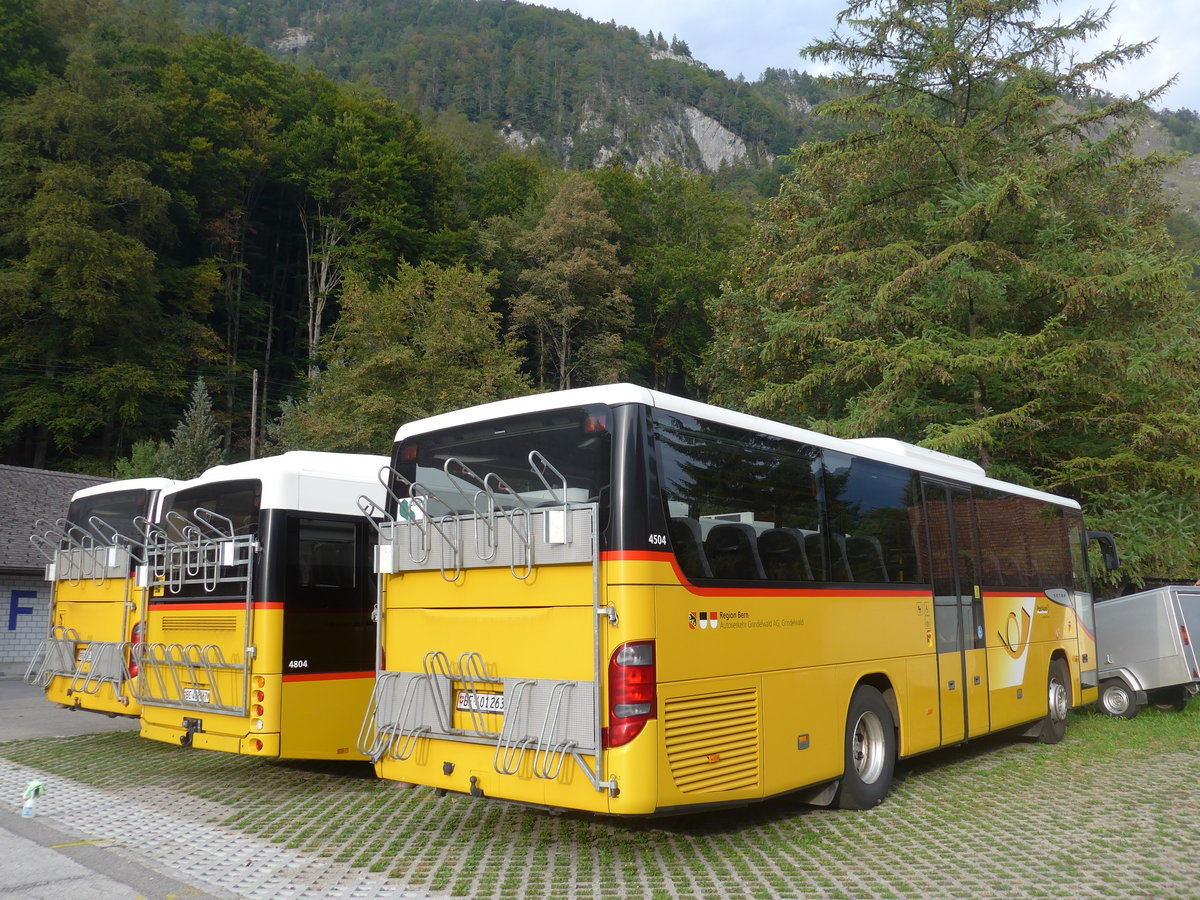 (197'863) - AVG Meiringen - Nr. 63/BE 401'263 - Setra am 16. September 2018 in Meiringen, Garage