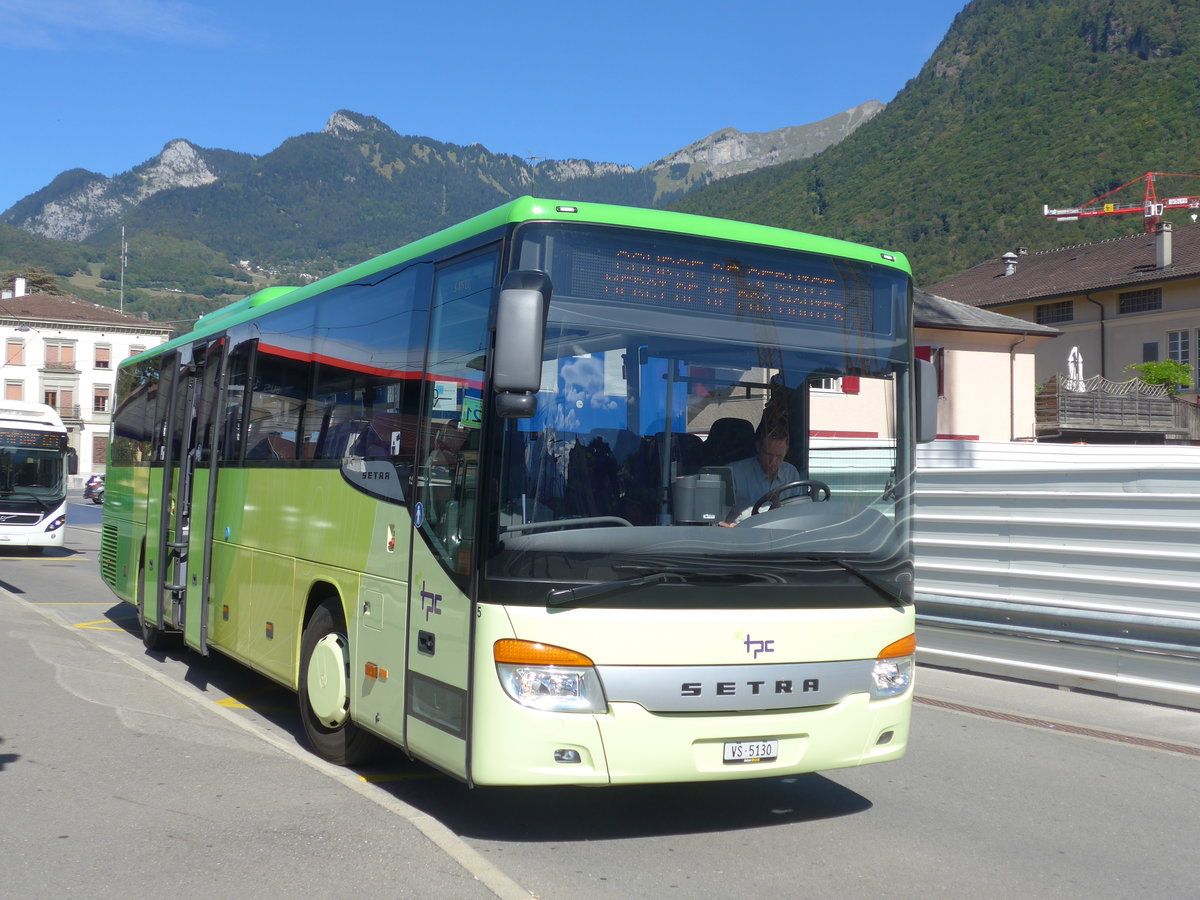 (197'922) - TPC Aigle - Nr. 5/VS 5130 - Setra am 23. September 2018 beim Bahnhof Aigle