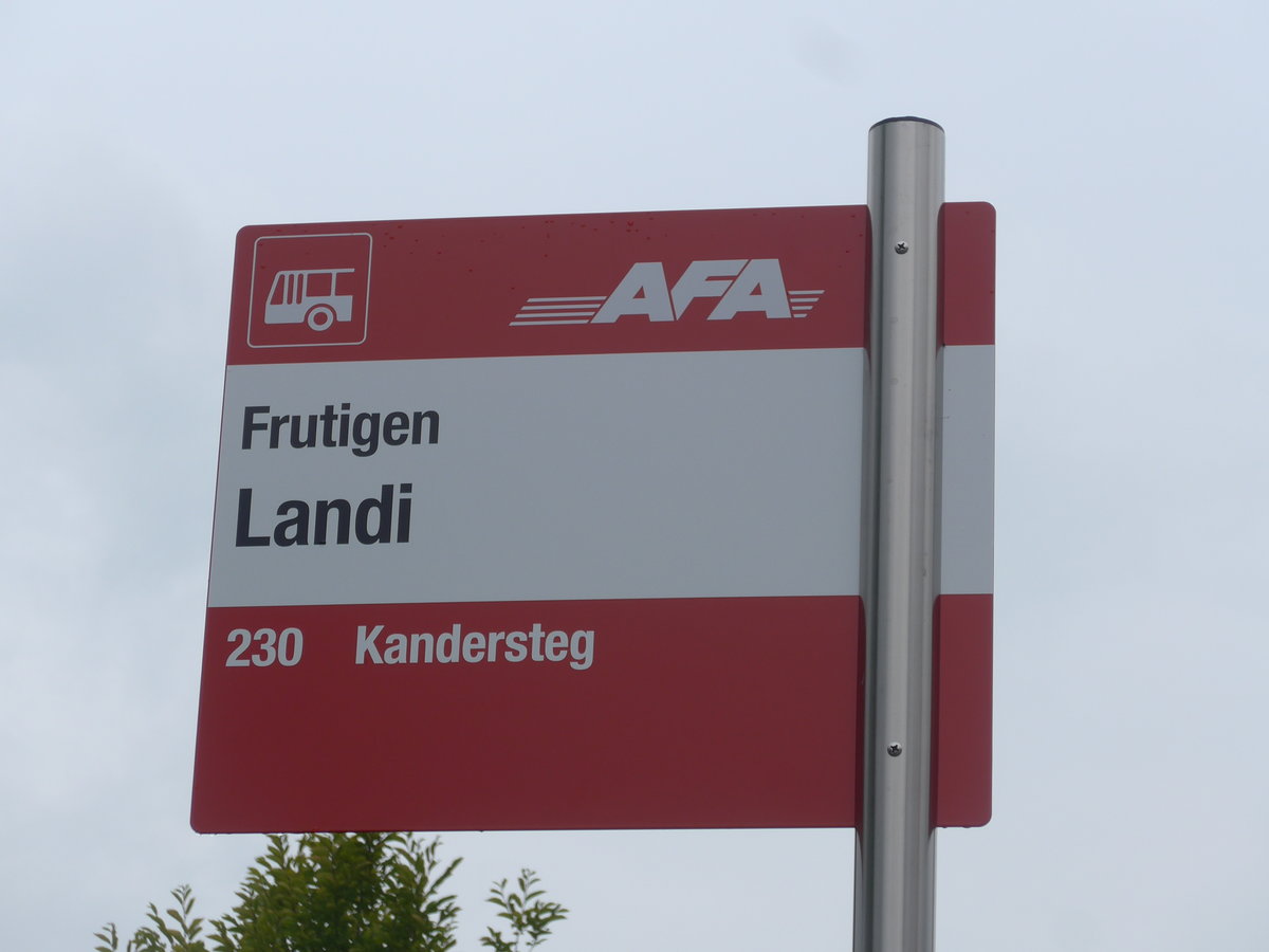 (198'073) - AFA-Haltestelle - Frutigen, Landi - am 1. Oktober 2018