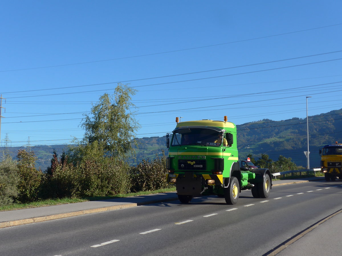 (198'141) - Vega - BL 9074 U - Saurer am 13. Oktober 2018 in Bilten, Sch�niserstrasse