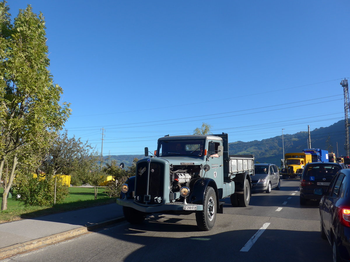 (198'212) - Bauverwaltung, Appenzell A.Rh. - SZ 200'018 - Saurer am 13. Oktober 2018 in Bilten, Sch�niserstrasse