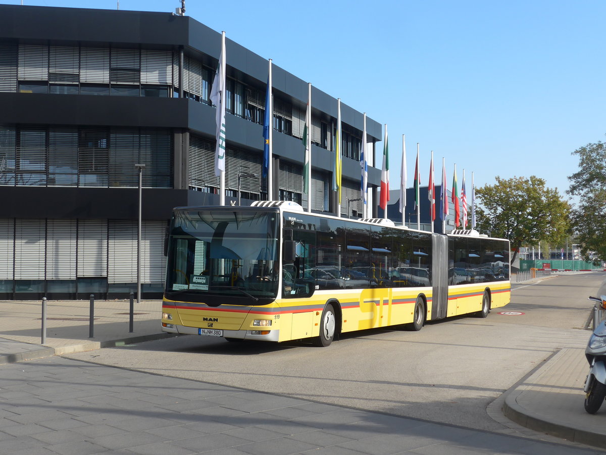 (198'347) - Bruckdorfer, Nrnberg - Nr. 119/N-NH 380 - MAN (ex STI Thun/CH Nr. 119) am 16. Oktober 2018 in Nrnberg, Messe