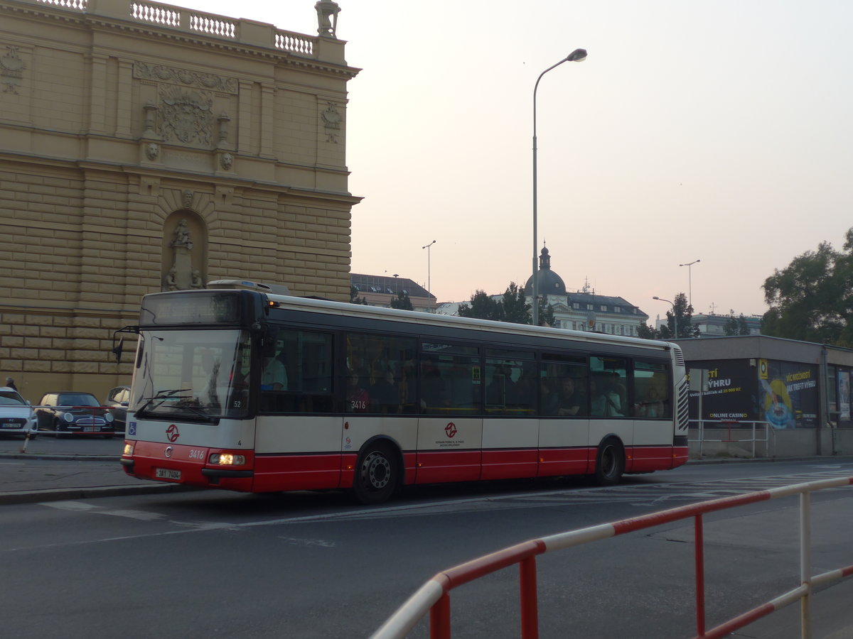 (198'468) - DPP Praha - Nr. 3416/3A1 7404 - Irisbus-Karosa am 18. Oktober 2018 in Praha, Florenc