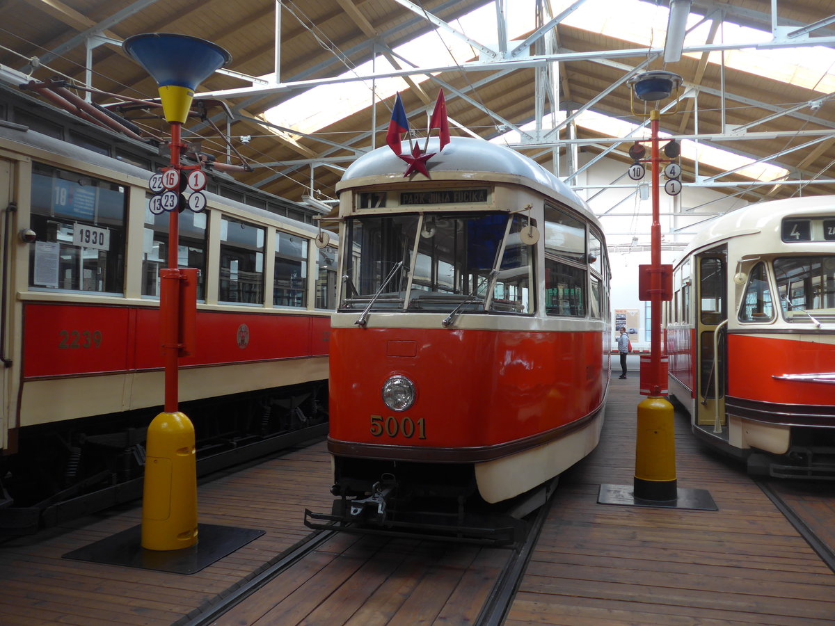 (198'789) - DPP-Tram - Nr. 5001 - am 20. Oktober 2018 in Praha, �PNV-Museum