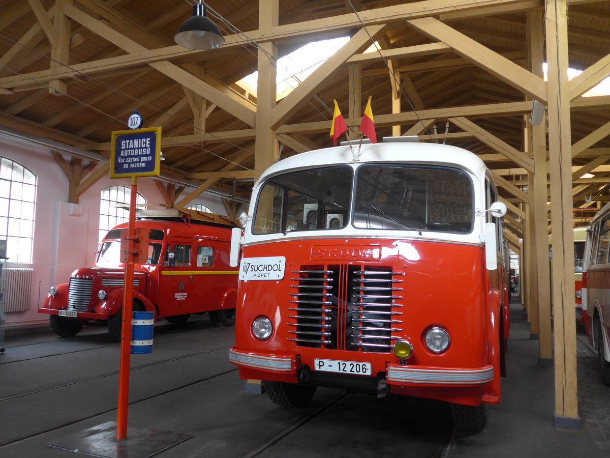 (198'816) - DPP Praha - Nr. 206/P 12'206 - Skoda am 20. Oktober 2018 in Praha, PNV-Museum