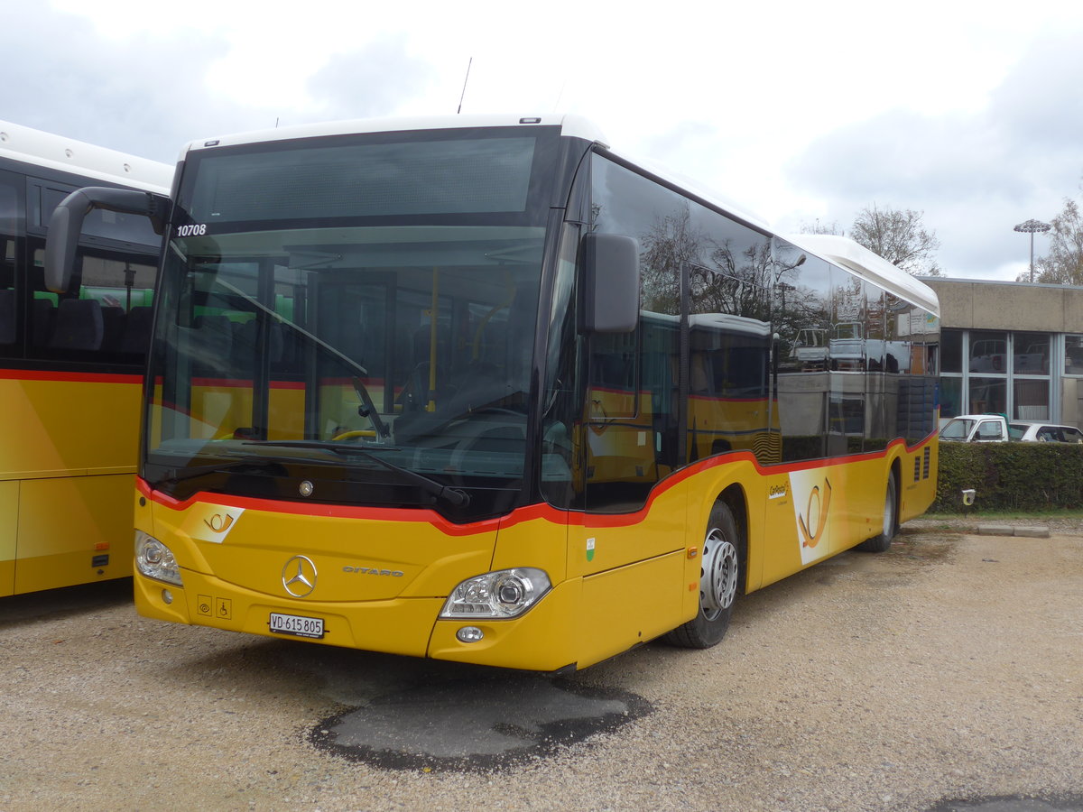 (199'004) - CarPostal Ouest - VD 615'805 - Mercedes am 28. Oktober 2018 in Yverdon, Garage