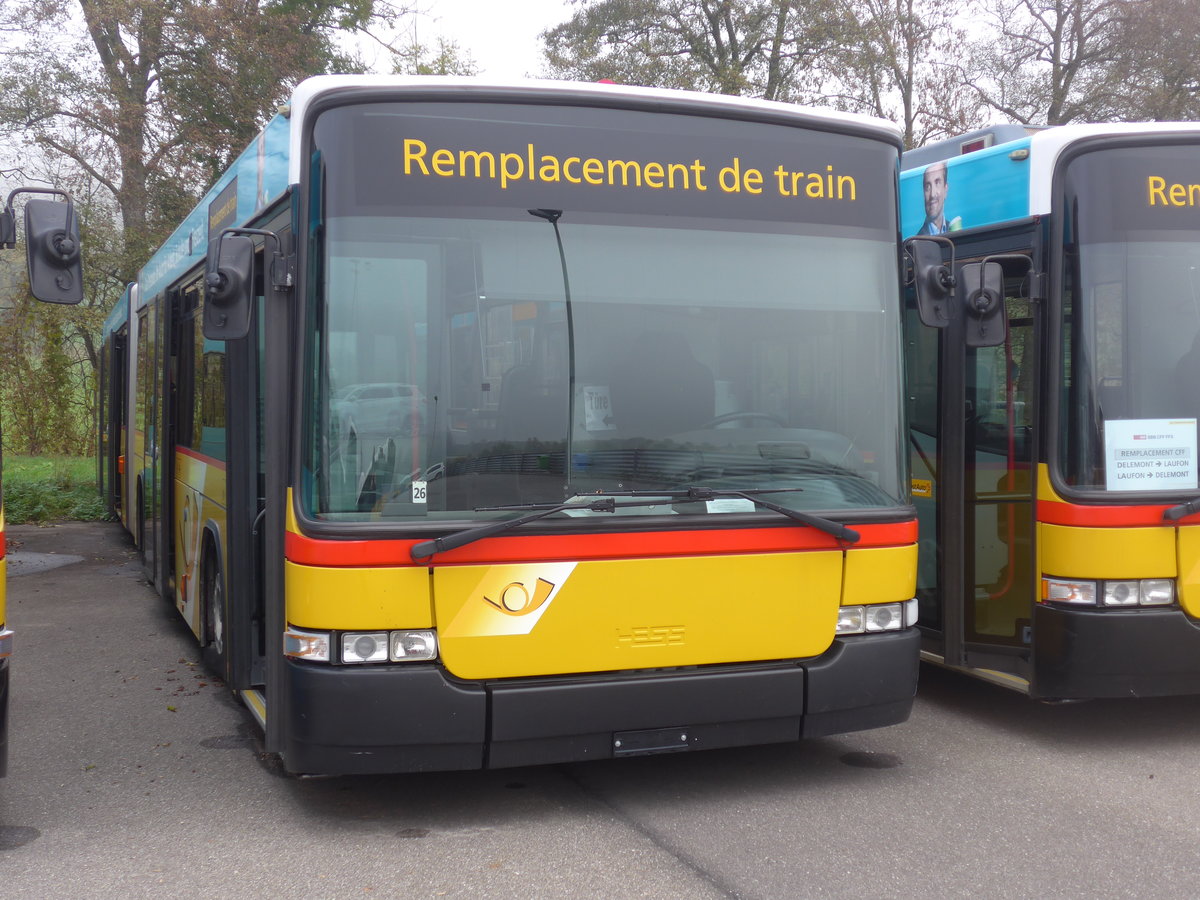 (199'222) - PostAuto Bern - Nr. 798 - Volvo/Hess (ex Bernmobil, Bern Nr. 262) am 4. November 2018 in Develier, Parkplatz