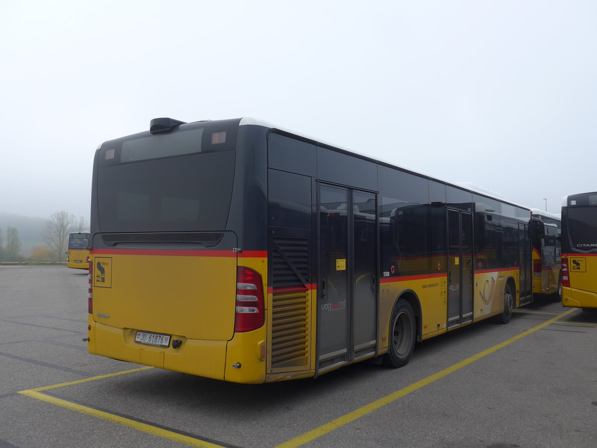 (199'231) - CarPostal Ouest - JU 61'876 - Mercedes (ex Nr. 16) am 4. November 2018 in Develier, Parkplatz