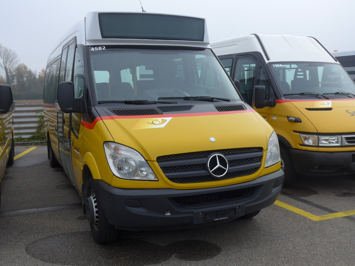 (199'236) - CarPostal Ouest - (JU 49'395) - Mercedes (ex Nr. 40; ex Stucki, Porrentruy Nr. 2) am 4. November 2018 in Develier, Parkplatz