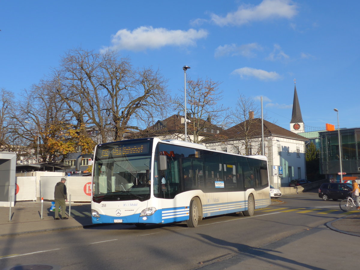 (199'547) - WilMobil, Wil - Nr. 258/SG 309'370 - Mercedes am 24. November 2018 beim Bahnhof Wil