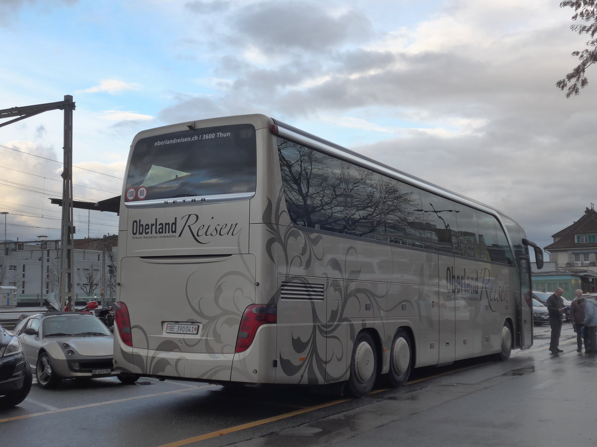 (199'634) - Oberland Reisen, Thun - Nr. 41/BE 390'041 - Setra (ex STI Thun Nr. 41) am 3. Dezember 2018 in Thun, CarTerminal