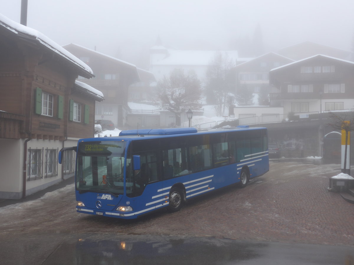 (199'984) - AFA Adelboden - Nr. 94/BE 26'974 - Mercedes am 16. Dezember 2018 in Adelboden, Busstation