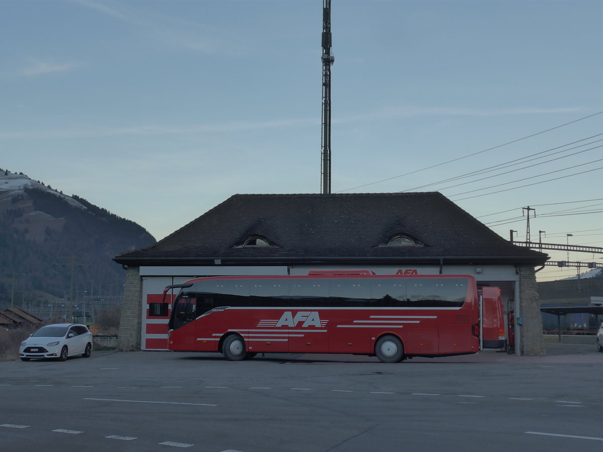 (200'249) - AFA Adelboden - Nr. 26/BE 26'708 - Setra am 25. Dezember 2018 beim Bahnhof Frutigen