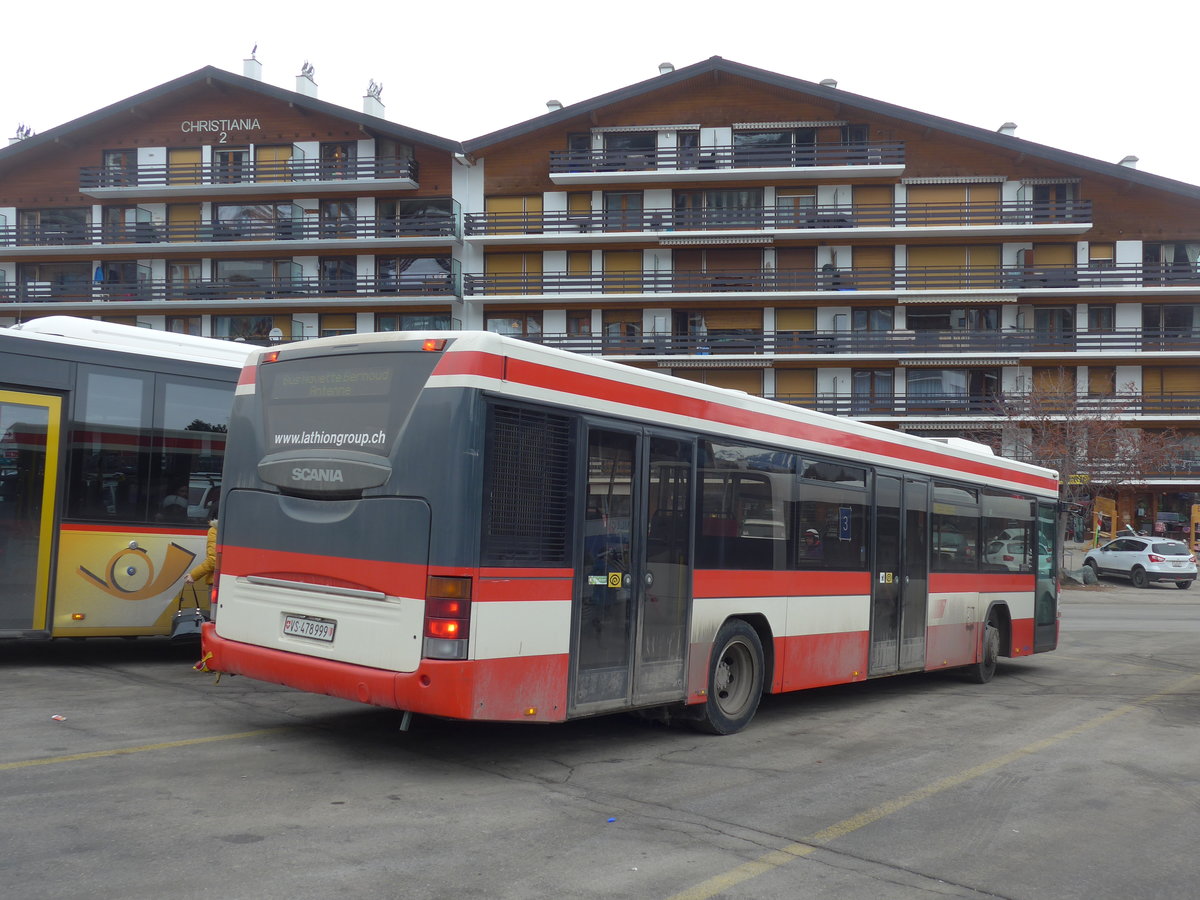 (200'369) - Lathion, Sion - Nr. 26/VS 478'999 - Scania/Hess (ex AAGS Schwyz Nr. 12) am 30. Dezember 2018 in Haute-Nendaz, Tlcabine