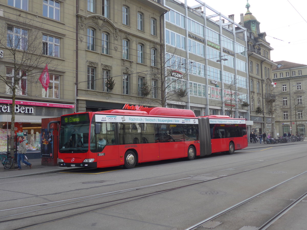 (200'445) - Bernmobil, Bern - Nr. 864/BE 671'864 - Mercedes am 31. Dezember 2018 beim Bahnhof Bern