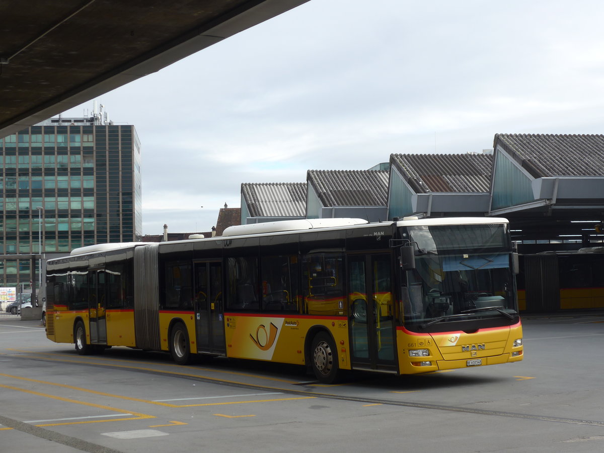 (200'453) - PostAuto Bern - Nr. 661/BE 610'548 - MAN am 31. Dezember 2018 in Bern, Postautostation