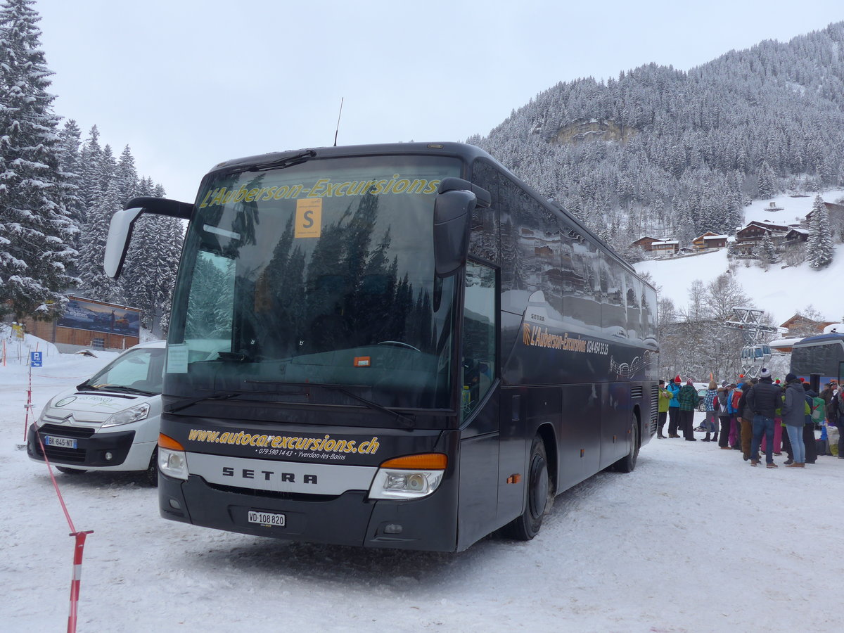 (200'742) - L'Auberson, Yverdon - VD 108'820 - Setra am 12. Januar 2019 in Adelboden, ASB