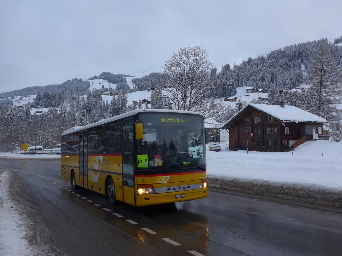 (200'758) - Flck, Brienz - Nr. /BE 59'424 - Setra am 12. Januar 2019 in Adelboden, Oey