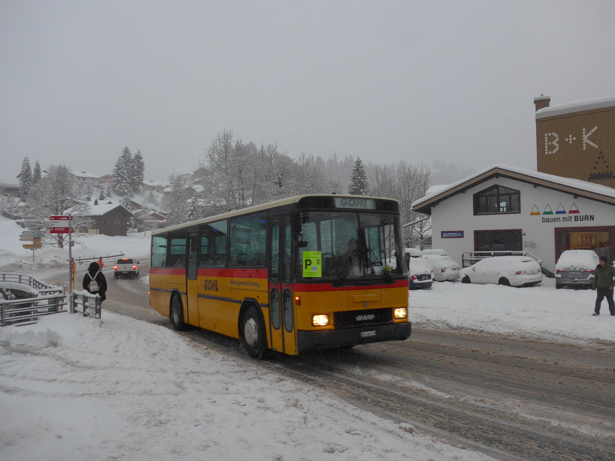 (201'047) - Gohl, Herzogenbuchsee - Nr. 11/BE 436'579 - NAW/Hess (ex Flury, Balm; ex Steiner, Altbron Nr. 11) am 13. Januar 2019 in Adelboden, Oey