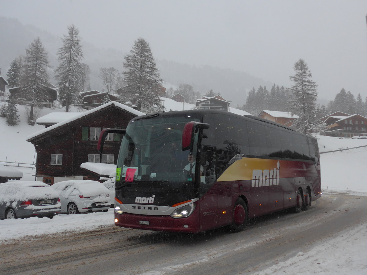 (201'051) - Marti, Kallnach - Nr. 11/BE 572'211 - Setra am 13. Januar 2019 in Adelboden, Oey