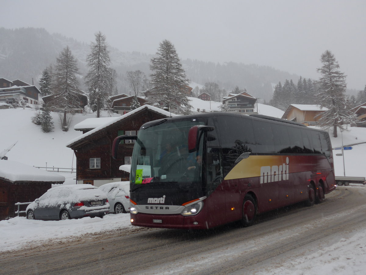 (201'060) - Marti, Kallnach - Nr. 6/BE 572'206 - Setra am 13. Januar 2019 in Adelboden, Oey