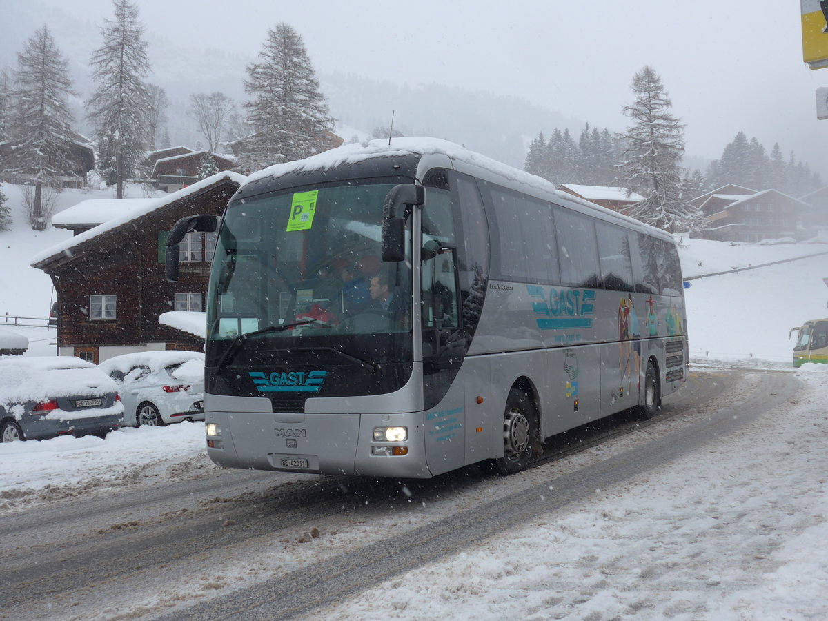 (201'111) - Gast, Utzenstorf - BE 42'011 - MAN am 13. Januar 2019 in Adelboden, Oey