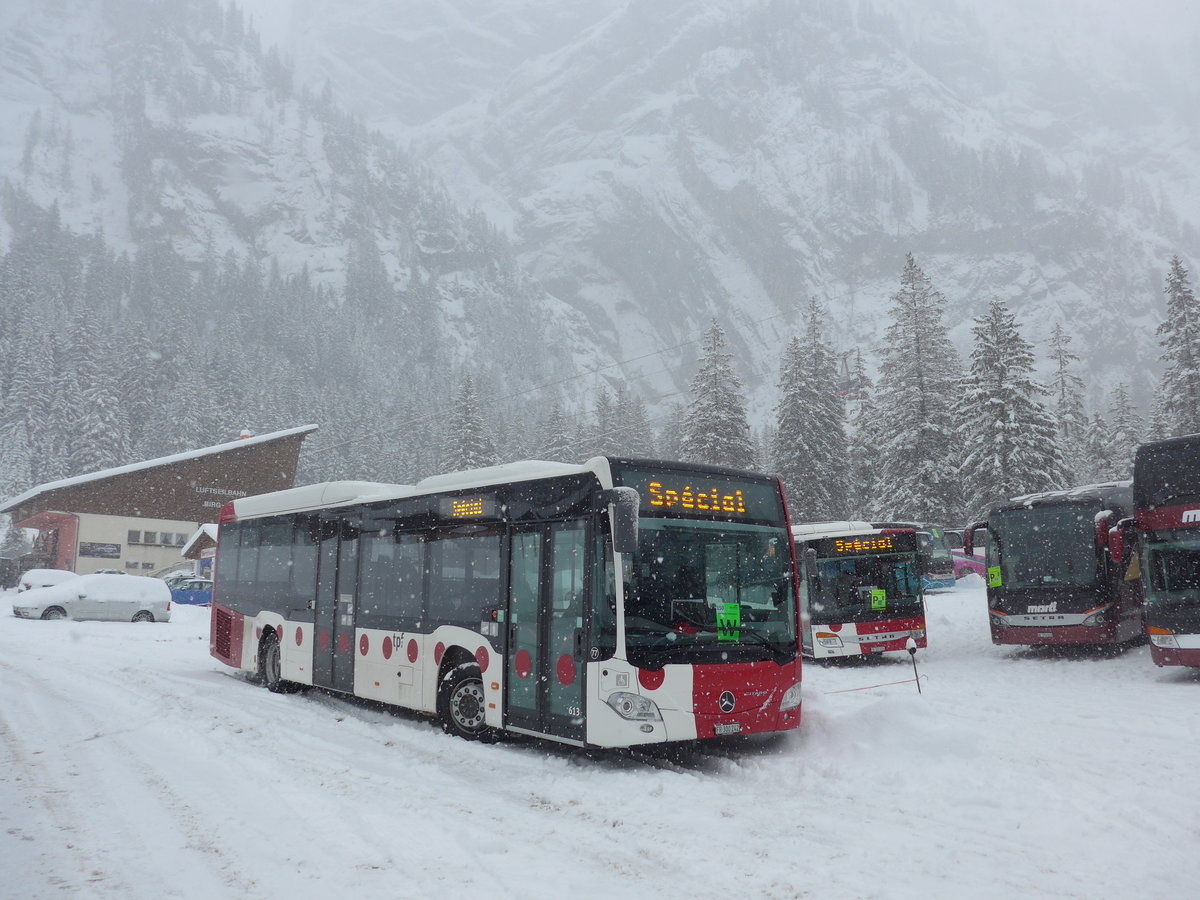 (201'154) - TPF Fribourg (Wieland 77) - Nr. 613/FR 300'242 - Mercedes am 13. Januar 2019 in Adelboden, Weltcup